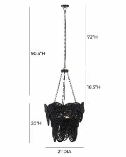TOV Furniture Porto Beaded Chandelier Home Ceiling Lighting -TOV Shop 3050519002 RLLZ 3