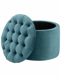 TOV Furniture Queen Velvet Storage Ottoman Home Ottomans & Poufs -TOV Shop 3050538995 RLLZ 2