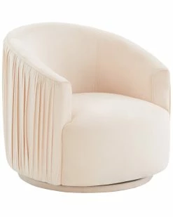 TOV London Peche Pleated Swivel Chair Home Accent Chairs -TOV Shop 3050539260 RLLZ 2