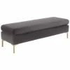 TOV Furniture Delilah Velvet Bench Home Accent Chairs