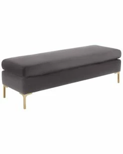TOV Furniture Delilah Velvet Bench Home Accent Chairs