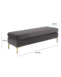 TOV Furniture Delilah Velvet Bench Home Accent Chairs -TOV Shop 3050550452 RLLZ 3