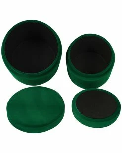 TOV Set Of 2 Green Storage Ottomans Home Ottomans & Poufs -TOV Shop 3050550556 RLLZ 4