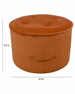 TOV Furniture Luna Velvet Ottoman Home Ottomans & Poufs -TOV Shop 3050554169 RLLZ 3