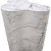 TOV Slab Marble Tall Side Table Home End & Side Tables