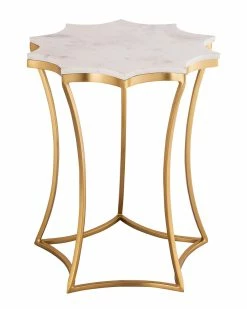 TOV Camilla Marble Side Table Home Nightstands