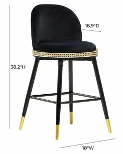 TOV Furniture Harley Velvet Counter Stool Home Dining Chairs & Stools -TOV Shop 3050574547 RLLZ 4
