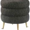 TOV Furniture Ladder Tweed Ottoman Home Ottomans & Poufs