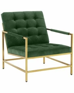 TOV Van Velvet Accent Chair Home Accent Chairs