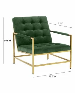 TOV Van Velvet Accent Chair Home Accent Chairs -TOV Shop 3050585357 RLLZ 5