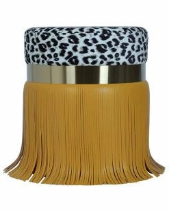 TOV Ajani Upholstered Ottoman Home Ottomans & Poufs