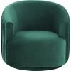 TOV Furniture London Green Pleated Swivel Chair Home Accent Chairs