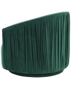 TOV Furniture London Green Pleated Swivel Chair Home Accent Chairs -TOV Shop 3050590597 RLLZ 3
