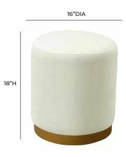 TOV Furniture Opal Velvet Ottoman Home Ottomans & Poufs -TOV Shop 3050596550 RLLZ 3