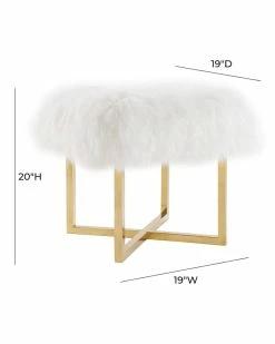 TOV Furniture Nomo Sheepskin Bench Home Accent Chairs -TOV Shop 3050618448 RLLZ 3