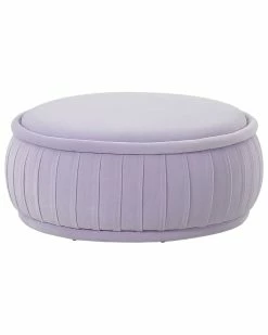 TOV Rylee Velvet Ottoman Home Ottomans & Poufs