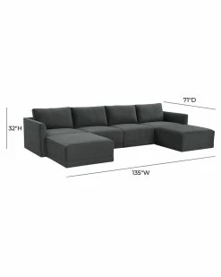 TOV Furniture Willow Modular U-Sectional Home Sofas & Sectionals -TOV Shop 3050619638 RLLZ 4