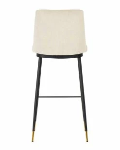 TOV Evora Cream Velvet Counter Stool (Set Of 2) Home Dining Chairs & Stools -TOV Shop 3050619645 RLLZ 3