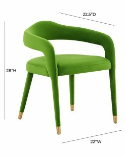 TOV Furniture Lucia Velvet Dining Chair Home Dining Chairs & Stools -TOV Shop 3050619684 RLLZ 4