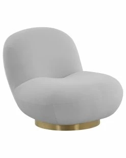 TOV Furniture Emily Velvet Swivel Chair Home Accent Chairs