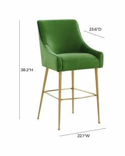 TOV Furniture Beatrix Velvet Counter Stool Home Dining Chairs & Stools -TOV Shop 3050626687 RLLZ 3