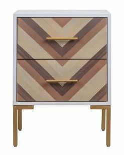 TOV Quinn White Side Table Home End & Side Tables