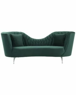 TOV Eva Forest Green Velvet Sofa Home Sofas & Sectionals