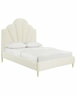 TOV Furniture Bianca Velvet Bed Home Beds & Headboards