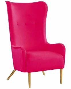 TOV Ethan Velvet Tall Chair Home Accent Chairs