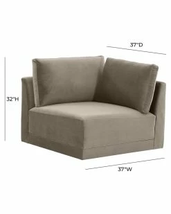 TOV Furniture Willow Velvet Corner Chair Home Accent Chairs -TOV Shop 3050667376 RLLZ 6