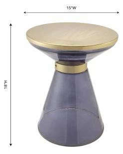TOV Furniture Coral Glass Side Table Home End & Side Tables -TOV Shop 3050676046 RLLZ 3