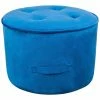 TOV Furniture Luna Velvet Ottoman Home Ottomans & Poufs