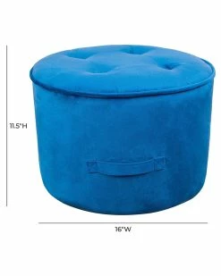 TOV Furniture Luna Velvet Ottoman Home Ottomans & Poufs -TOV Shop 3050706251 RLLZ 2
