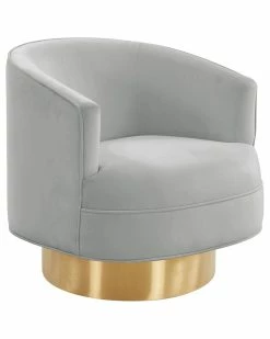 TOV Furniture Stella Velvet Swivel Chair Home Accent Chairs