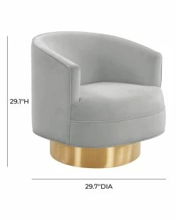TOV Furniture Stella Velvet Swivel Chair Home Accent Chairs -TOV Shop 3050718830 RLLZ 3