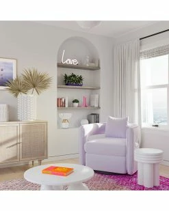 TOV Furniture Kennedy Swivel Chair Home Accent Chairs -TOV Shop 3050720199 RLLZ 2