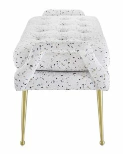 TOV Eileen Terrazzo Velvet Bench Home Accent Chairs -TOV Shop 3050724021 RLLZ 3