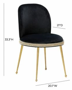 TOV Furniture Harley Velvet Dining Chair Home Dining Chairs & Stools -TOV Shop 3050730116 RLLZ 5