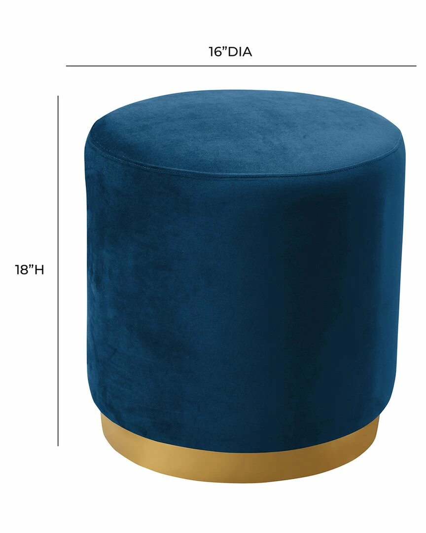 TOV Opal Velvet Ottoman Home Ottomans & Poufs 3 TOV Opal Velvet Ottoman Home Ottomans & Poufs - Image 3