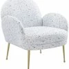 TOV Gwen Terrazzo Velvet Chair Home Accent Chairs