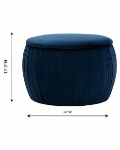 TOV Furniture Fleur Velvet Storage Ottoman Home Ottomans & Poufs -TOV Shop 3050749107 RLLZ 3