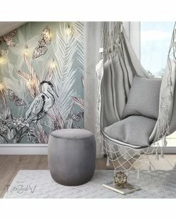 TOV Furniture Willow Velvet Ottoman Home Ottomans & Poufs -TOV Shop 3050749935 RLLZ 2