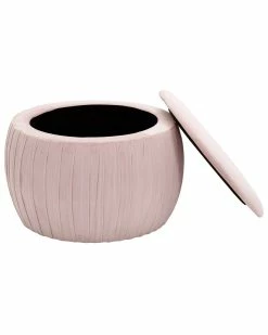 TOV Furniture Fleur Velvet Storage Ottoman Home Ottomans & Poufs -TOV Shop 3050750035 RLLZ 3