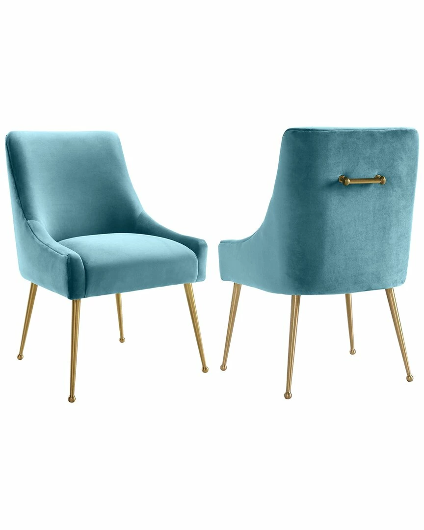 TOV Beatrix Sea Blue Side Chair Home Sofas & Sectionals 1 TOV Beatrix Sea Blue Side Chair Home Sofas & Sectionals
