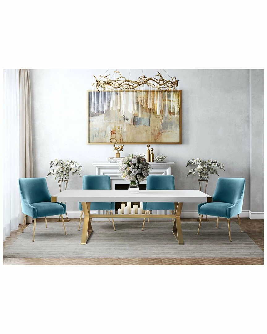 TOV Beatrix Sea Blue Side Chair Home Sofas & Sectionals 2 TOV Beatrix Sea Blue Side Chair Home Sofas & Sectionals - Image 2