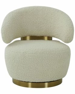 TOV Austin Faux Shearling Chair Home Accent Chairs