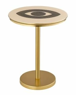 TOV Eye Handpainted Side Table Home End & Side Tables