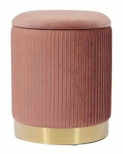 TOV Zoe Storage Ottoman Home Ottomans & Poufs