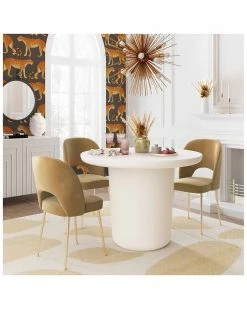 TOV Roxie Ivory Concrete Dining Table Home Dining Tables -TOV Shop 3050755968 RLLZ 3
