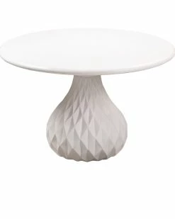TOV Furniture Tulum Ivory Concrete Dining Table Home Dining Tables